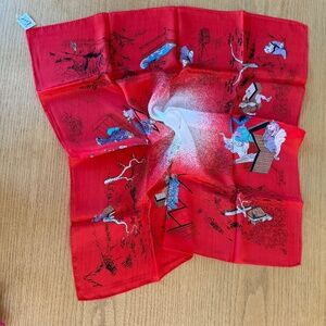 ASIAN PRINT SILK SCARF